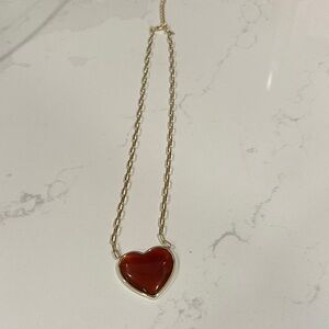 Elegant Gold and Brown Heart Necklace